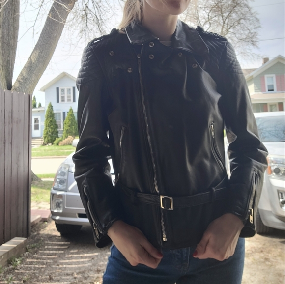 Hein Gericke HARLEY DAVIDSON Moto Jacket Vtg 80s Women's Lined Slim Cut Leather - Picture 9 of 16